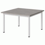 TABLE MALIBU 80X80CM T1 4P STRA ABS BÉTON F186/BLC 9016