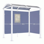 ABRI BUS VOÛTE 2.50 M - 1 BARDAGE LATÉRAL - BLANC 9010 - PROCITY