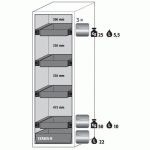 ARMOIRE SÉCURITÉ S-PHOENIX-90 S90.196.060.075.FDASR GRIS - ASECOS