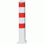 BORNE ACIER Ø 152 X 32 MM À CHEVILLER BLANC/ROUGEL 1000 MM - SCHAKE
