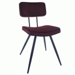 CHAISE INTÉRIEURE - MÉTAL - MONOLITH BURGUNDY - MAURICE