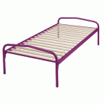 LIT EVOLUTION STANDARD 90X200 CM SOMMIER LATTES RAL 4006 FUSCHIA - MANUTAN COLLECTIVITÉS