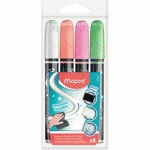 MARQUEUR EFFAÇABLE MULTI-SURFACES EN ÉTUI PVC DE 4 - MAPED