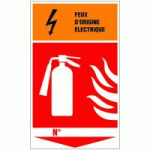 PANNEAU EXTINCTEUR FEU D'ORIGINE ÉLECTRIQUE