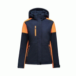 PRINTER PRIME PRIME PADDED VESTE SOFTSHELL FEMMES MARINE/ORANGE FLUO - TAILLE XS