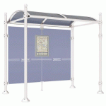 ABRI BUS PROVINCE 2.50 M SANS BARDAGES LAT. BOULE BLANC 9010 - PROCITY