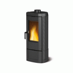 POÊLE À BOIS EN FONTE ÉMAILLÉE - 6,6 KW - NOIR ANTHRACITE - CANDY LEAN LA NORDICA EXTRAFLAME