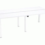 PÔLE DE 4 BUREAUX DROITS BLANC L 120 X P 60 CM, PIÉTEMENT MÉTAL BLANC - ARCH