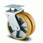 ROULETTE DOUBLE PIVOTANTE - ACIER EMBOUTI - CHARGE LOURDE - Ø 160 MM - DELTA TWIN TENTE