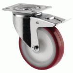 ROULETTE PIVOTANTE AVEC FREIN FORCE:150 KG H HT:128 MM - TENTE