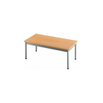 TABLE BASSE RECTANGULAIRE PIETEMENT MÉTAL 100 X 50 CM - HÊTRE - MAXIBURO - HÊTRE