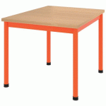 TABLE COMITE 80X80 T6 - 4P STRA ABS HÊTRE SORANO/ORANGE 2004 - RODET