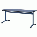 TABLE MALIBU 180X80 T6 DL STR ANTIB BLEU U525/NOIR BLEU 5005 - MANUTAN EXPERT