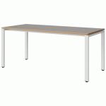 TABLE MALIBU 180X80 T6 SOUDÉ STRA ALAISÉ GRIS U727/BLC 9016
