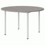 TABLE MALIBU Ø 120 T5 4P STRA ABS BÉTON F186/BLC 9016