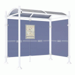 ABRI BUS PROVINCE 2.50 M 1 BARDAGE LAT. AGORA BLANC 9010 - PROCITY