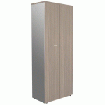 ARMOIRE HAUTE BOIS H 217 CM PORTES BATTANTES ORME CORPS ALU DARWIN - ESSENZZA