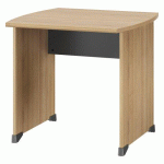 BUREAUX DROITS QUARTA PLUS L 80 X P 80 CM CHÊNE AMBRÉ PIÈTEMENT PLEIN BOIS