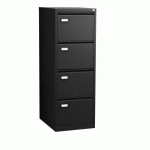 CLASSEUR MONOBLOC PRO G. 4 TIROIRS L 40 CM POUR DOSSIERS SUSPENDUS NOIR RAL 9005