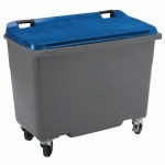 CONTAINER 770L COUVERCLE BLEU PRISES FRONTALE /LATERALE - SULO