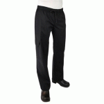 PANTALON DE CUISINE HOMME NOIR BAGGY T.L