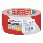 RUBAN ADHÉSIF DE MARQUAGE TESA PVC 50 MM X 66 M - ROUGE ET BLANC