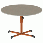 TABLE BANDANA ROND Ø120 T4/T6 PC STR POLY EG. BEIGE/PAPAY - MOBIDECOR