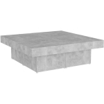 TABLE BASSE GRIS BÉTON 90X90X28 CM AGGLOMÉRÉ