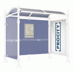 ABRI BUS PROVINCE 2.50M VITRINE 1 BARD LAT. AGORA BLANC 9010 - PROCITY