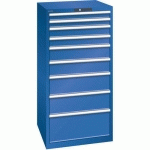 ARMOIRE BLEU SÉCU. 717X725X1450 AVEC 9 TIROIRS 200KG - LISTA