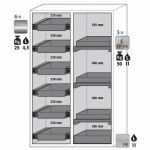 ARMOIRE SÉCURITÉ S-CLASSIC-90 S90.196.120.MV.WDAS GRIS CLAIR