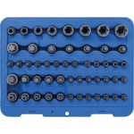 JEU D'EMBOUTS ET DE DOUILLES PROFIL E/T (POUR TORX)/PROFIL T (POUR TORX) AVEC PERÇAGE/PROFIL TP (POUR TORX PLUS) 52 PIÈCES