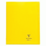 CAHIER KOVERBOOK CLAIREFONTAINE 24 X 32 CM GRAND CARREAUX 96 PAGES - JAUNE