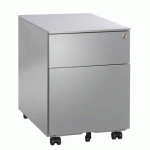 CAISSON MOBILE MÉTAL BRUNEAU 2 TIROIRS ALUMINIUM