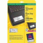 ETIQUETTE ULTRA RÉSISTANTE LASER 63,5 X 29,6 MM AVERY L6011-20 GRISE - POCHETTE DE 540