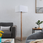 LUCANDE HEILY LAMPADAIRE, ANGULAIRE, BLANC