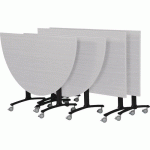 PACK AXE STRATIFIÉ 2 TABLES 160X68+2 DEMI-LUNE 160X80 GRIS/ANTHRACITE - MANUTAN EXPERT