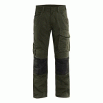 PANTALON DE TRAVAIL SERVICES STRETCH VERT OLIVE/NOIR TAILLE 40L - BLAKLADER