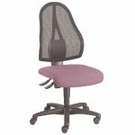 SIÈGE DE BUREAU OPEN POINT CLASSIC MAILLE FILET HAUTEUR AJUSTABLE À ROULETTES HAUTEUR DOSSIER 58 CM NOIR / VIOLET