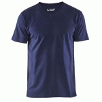 T-SHIRT COL V MARINE TAILLE XL - BLAKLADER