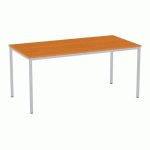 TABLE À MANGER VERSYS AVEC BASE ARGENTÉE RAL 9006 160 X 80 X 743 CM CERISIER