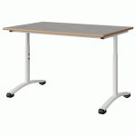 TABLE MALIBU 120X80 T3/T6 DL ST ALAISÉ BÉTON F186/BLC 9016