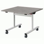 TABLE MALIBU RAB. 80X80 T3 DL STRA ABS BÉTON F186/BLC 9016