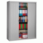 ARMOIRE HAUTE À RIDEAUX DÉMONTABLES LARGEURS SPÉCIFIQUES 200 X 160 CM GRIS / RIDEAUX GRIS