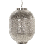 BELIANI - LUSTRE LAMPE SUSPENSION ARGENTÉE EN NICKEL E27 MAX 60W POUR ÉCLAIRAGE DE SALON OU CHAMBRE AU STYLE ORIENTAL MAROCAIN TENDANCE ARGENTÉ