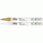 LACKMARKER 'GLOSS PAINT MARKER', CALLIGRAPHY, OR - LOT DE 5