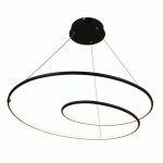 LINDBY LUCY SUSPENSION LED, 70 CM, NOIR MAT