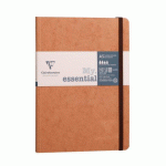 LOT DE 5 - MY.ESSENTIAL AGE BAG CARNET BROCHURE COUSU DOS CARRÉ À PAGES NUMÉROTÉES A5 192 PAGES PETITS CARREAUX PAPIER IVOIRE 90G - TABAC