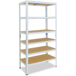 SHELFPLAZA - HOME 180X110X60CM ÉTAGÈRE CHARGE LOURDE BLANC / ETAGERE METALLIQUE 6 NIVEAUX / 145KG CAPACITÉ CHARGE / ETAGERE EN METAL, ÉTAGÈRES DE