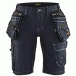SHORT X1900 ARTISAN DENIM STRETCH 2D FEMME/NOIR TAILLE 38 - BLAKLADER